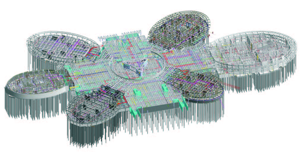 乌鲁木齐文化中心地下室全专业BIM 模型